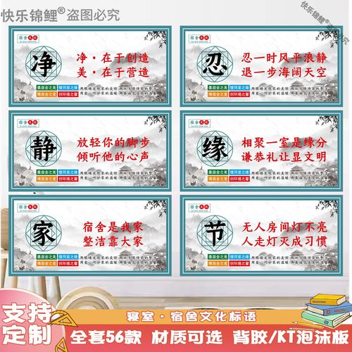 雅室新风尚 宿舍文化墙与礼仪标语点亮寝居生活